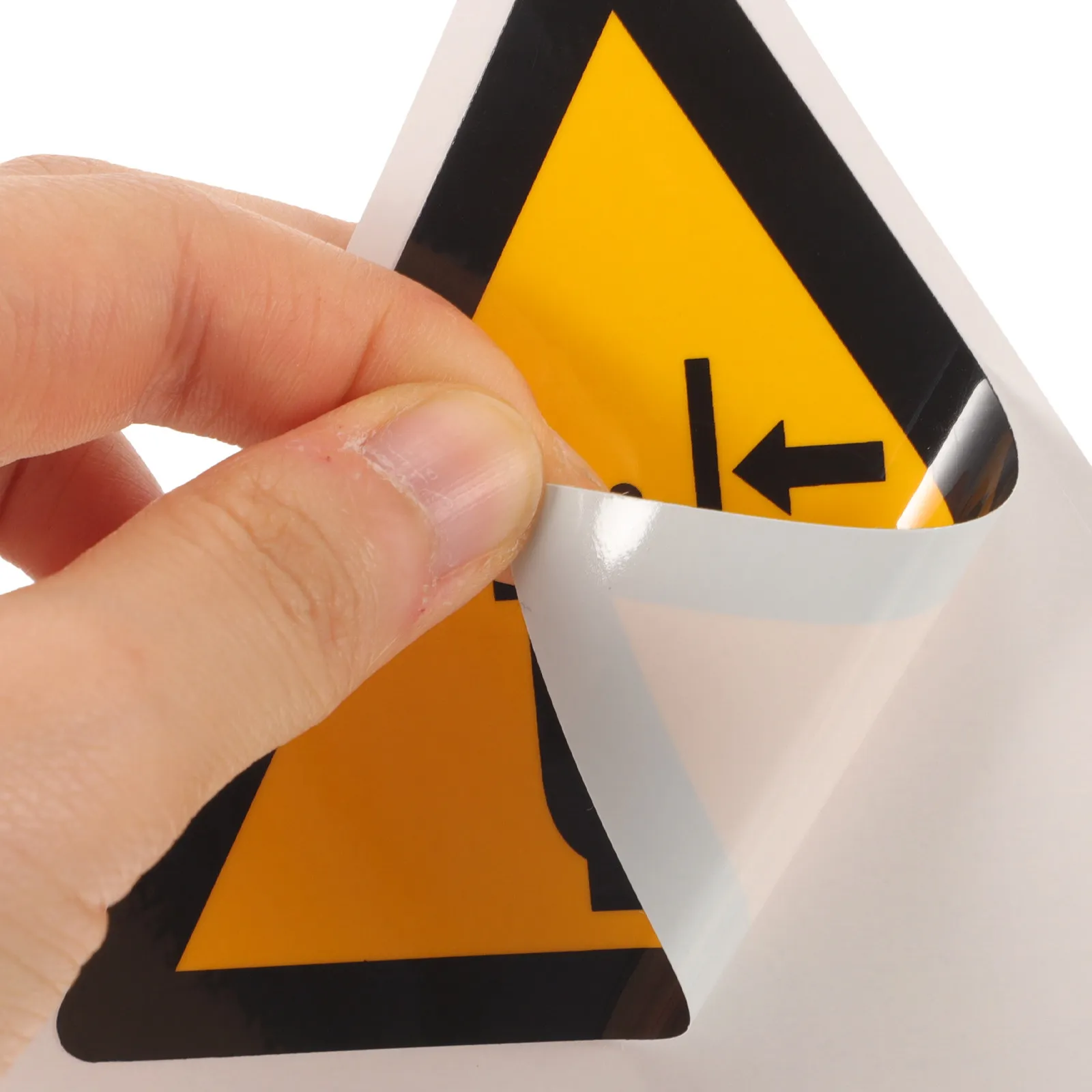 Hand Crushing Warning Sticker Self Adhesive Safety Decal for Factory Construction Site Equipment Machinery Safety Caution Label
