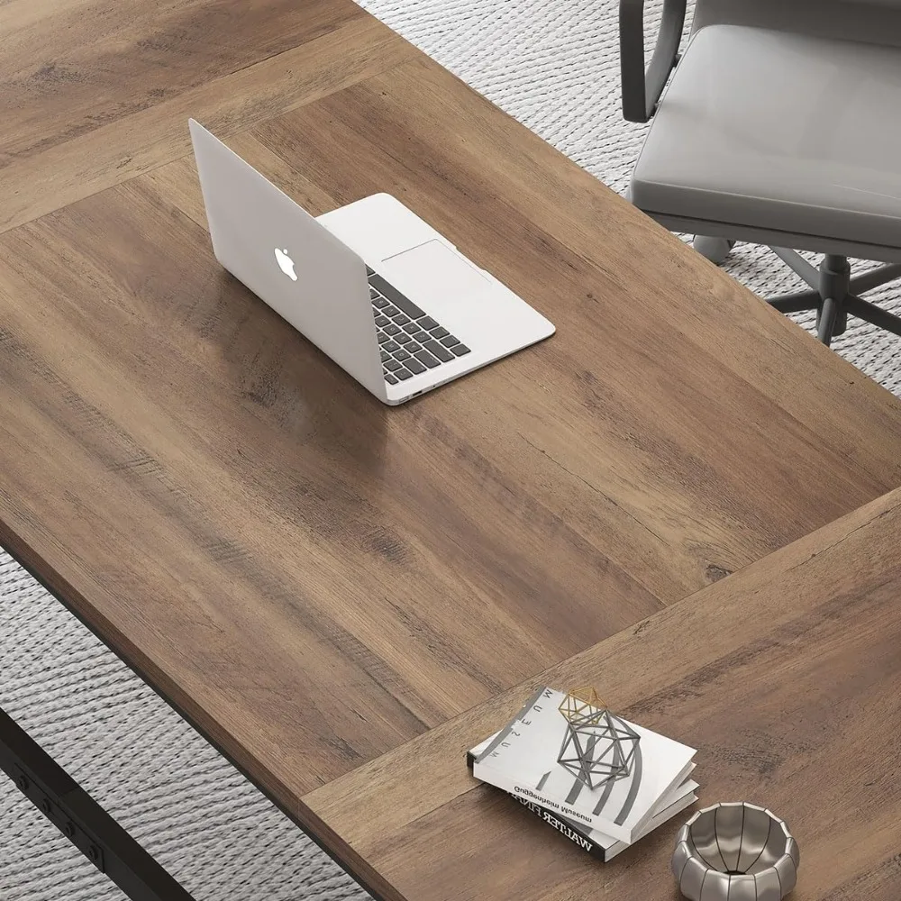 Holz großer Computer tisch, 70.8 "langer Home-Office-Schreibtisch für zwei Personen, Bauernhaus Arbeits studie Schreibtisch im Schlafzimmer