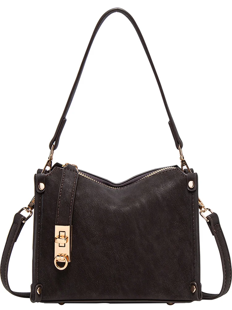 Hong Kong Box Small Square Women's Handbag 2026 New Retro Luxury Commuter Single oulder Slant Cross Bag Faionable Soft Le...