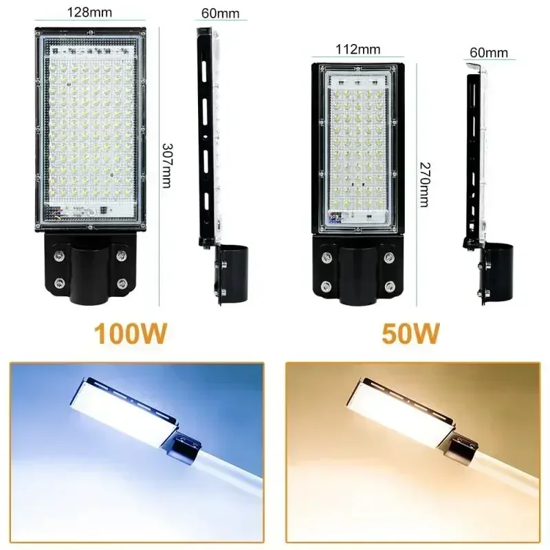 LED 투광 조명, 50W, 100W, AC 220V, 240V, 방수 IP65 야외 프로젝터 투광 조명, LED 반사판 스포트라이트 가로등 조명