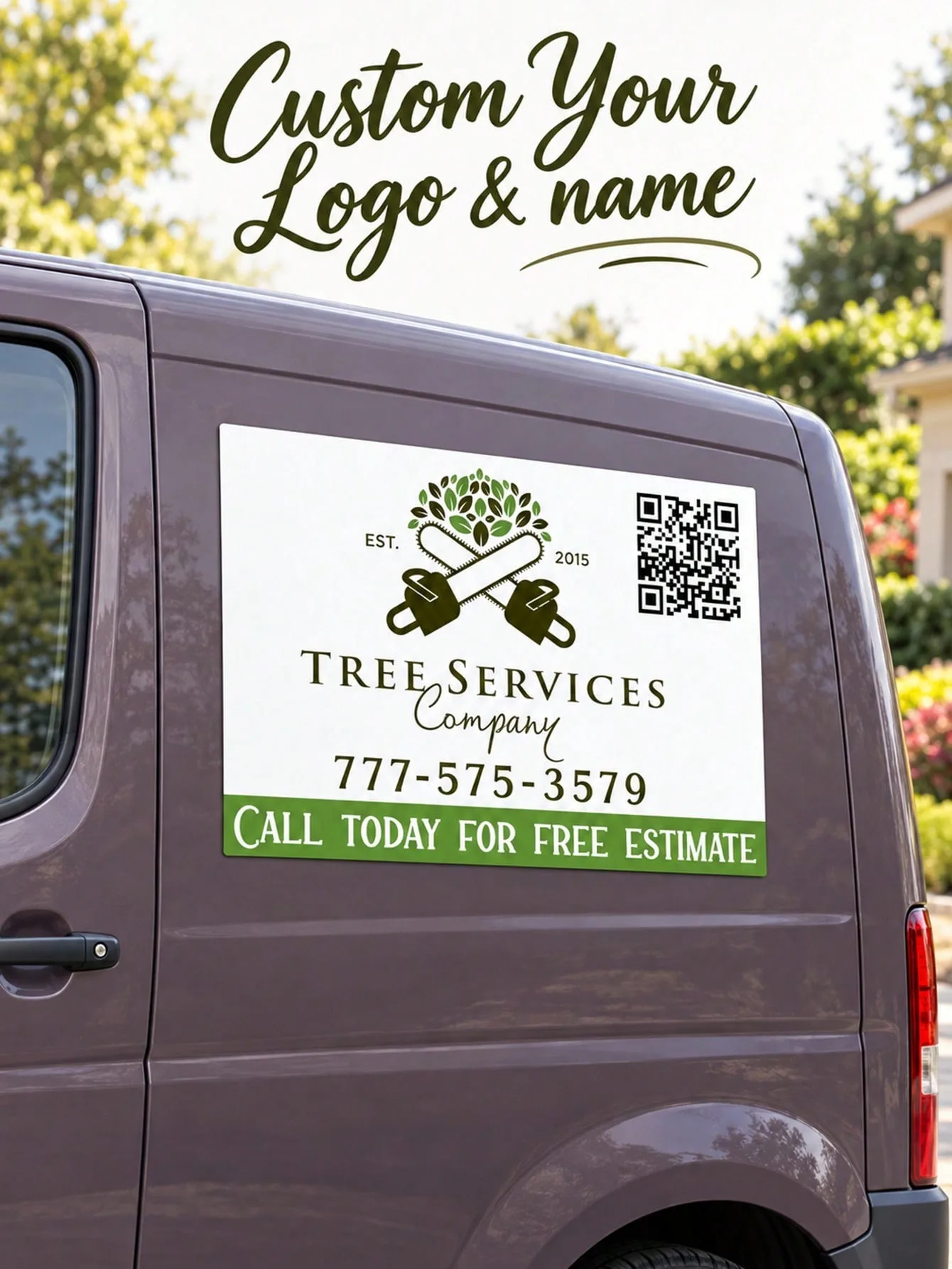 Custom Car Magnetic Signs, Personalized Logos For Your Car, Van, Truck, Waterproof Design, Promote Your Commercial Vehicle