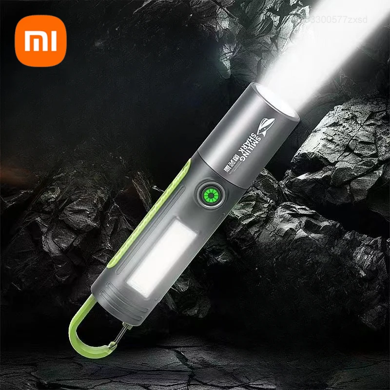 Xiaomi Outdoor Flashlight Portable Long Distance Strong Light Multifunction Home Rechargeable LED Flashlights Camping Waterproof