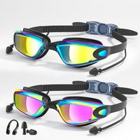 Creative HD Summer Swimming Goggles Anti Fog Silicone Swim Eyewear Waterproof Adjustable Diving Swim Glasses Men Women