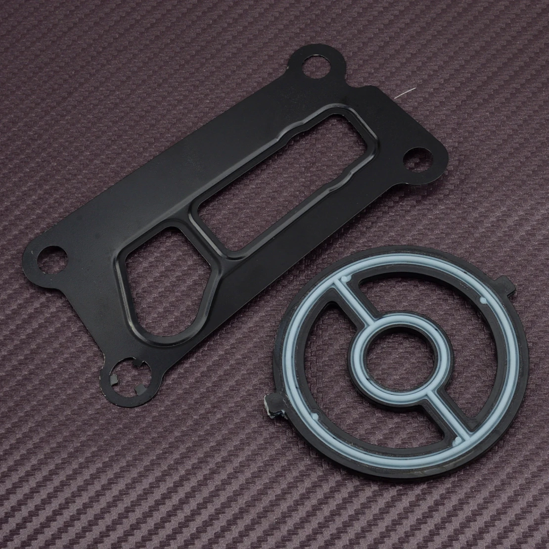 2Pcs/Set Engine Oil Cooler Filter Housing Gasket Seal Fit for Mazda 3 5 6 CX7 MX5 Miata Tribute LF0214342 LF0214700 1S7Z6A642AAA