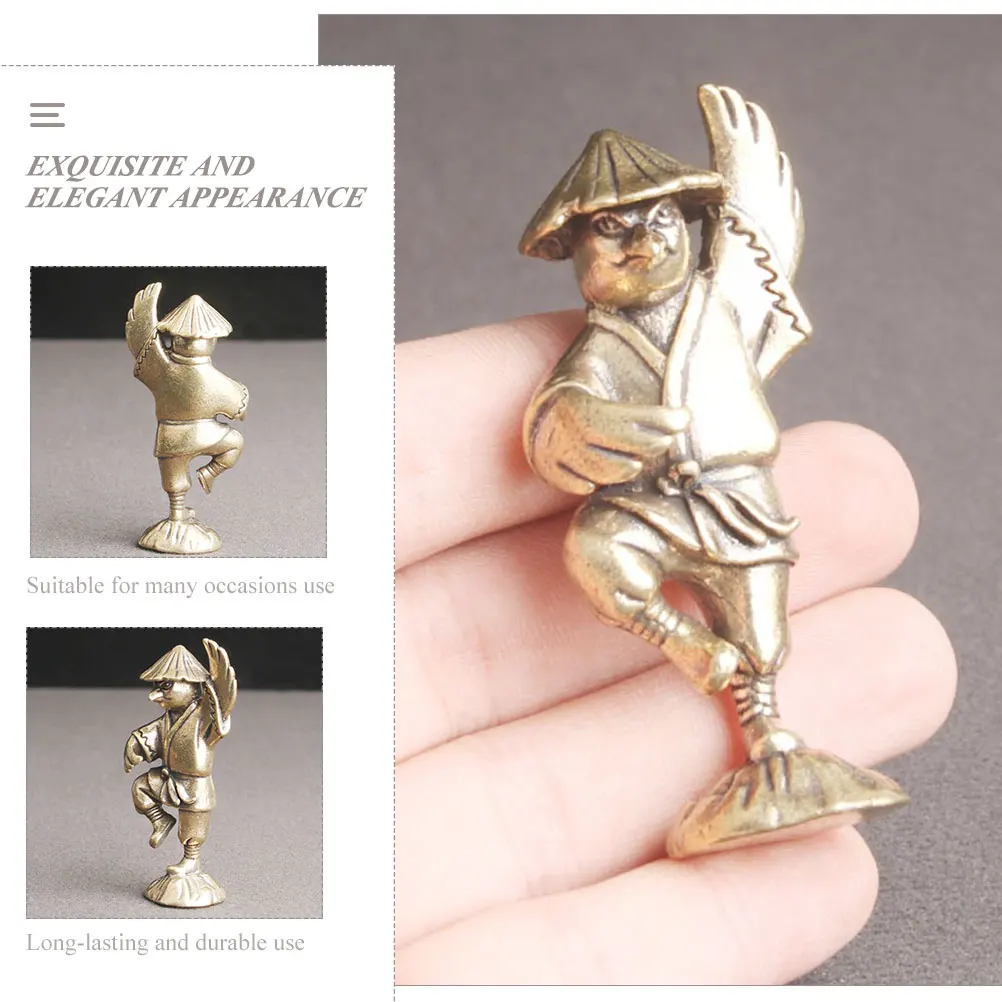 

Exquisite Copper Chicken Statue Zodiac Rooster Decor Home Office Tabletop Animal Decor Creative Design