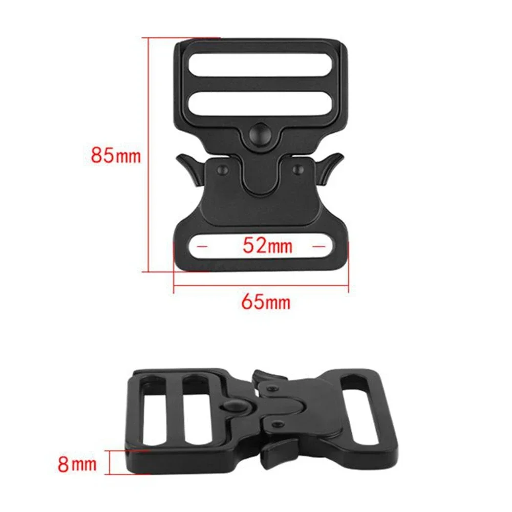 52mm Wide Men Tactical Belt Buckle Black Outdoor Combat Training Nylon Zinc Metal Quick Release Buckle For Men Webbing Belt