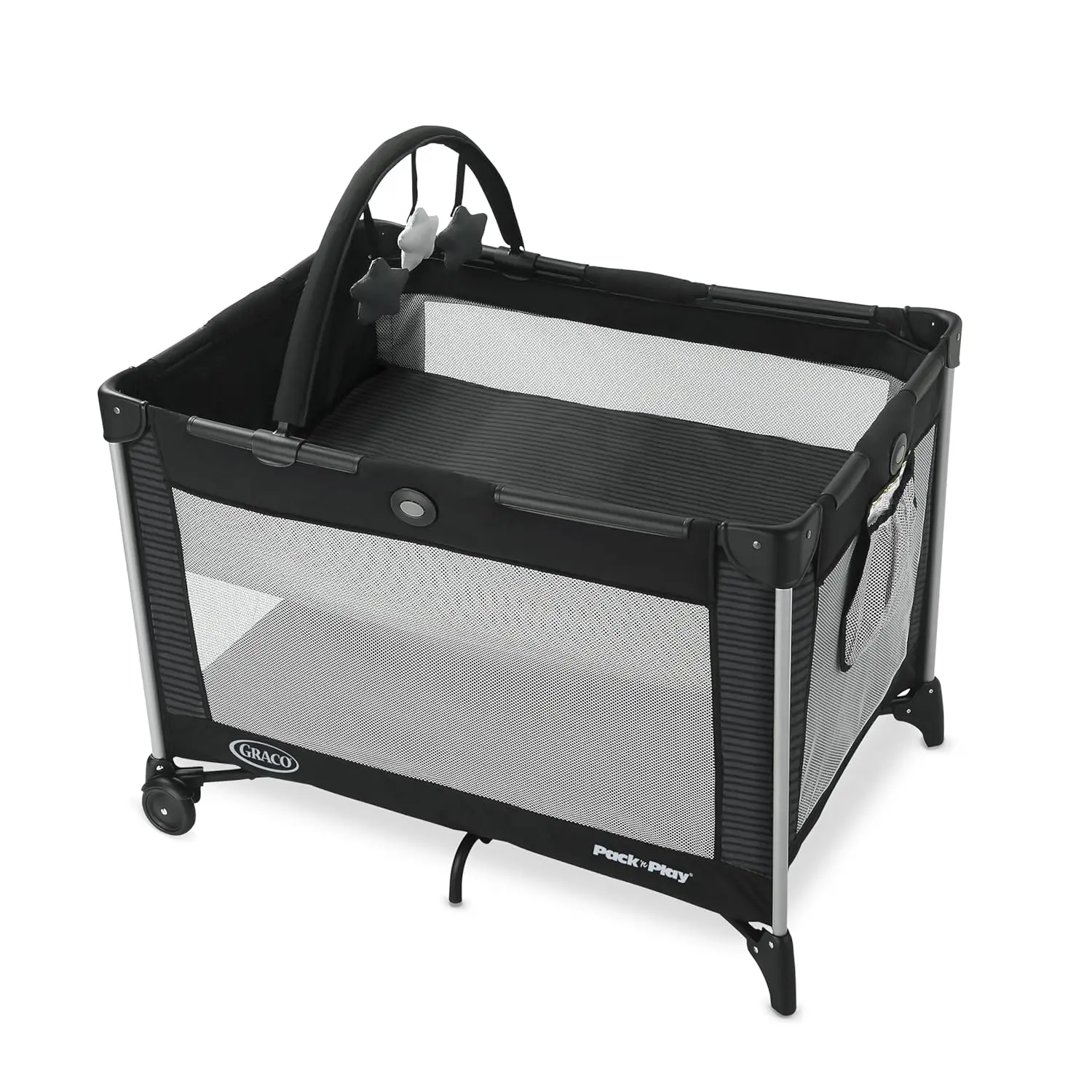 

Portable Playard with Bassinet and Toy Bar for Easy Setup and Compact Storage