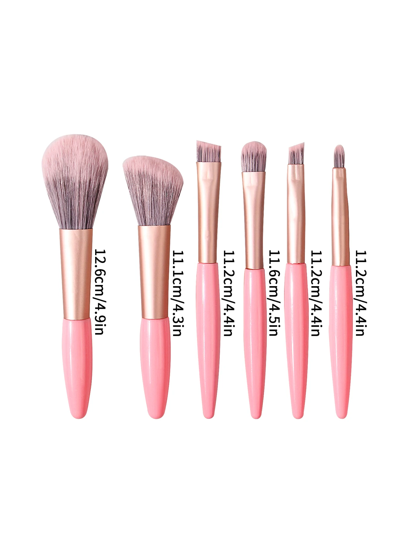 Ensemble de mini pinceaux de maquillage portables, 6 pièces, pinceaux à poudre, pinceaux à blush, pinceaux à fard à paupières, outils de beauté spéciaux pour débutants