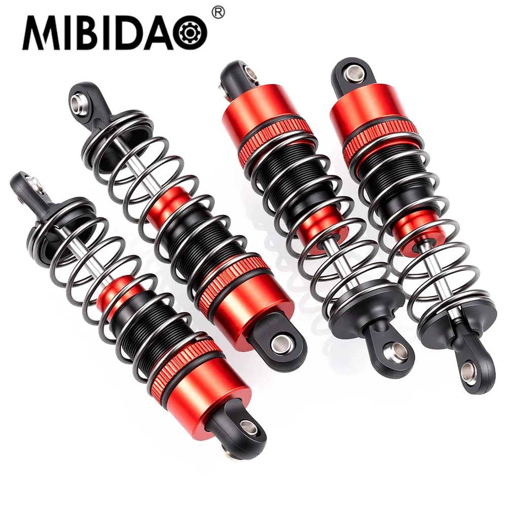 MIBIDAO 4Pcs METAL Threaded Shock Absorber Oil Damper for 1/10 Tamiya The Frog RC Car Off-Road