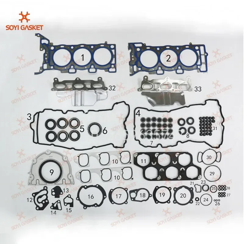 For LP12.8 12637169 Engine Overhaul Kit Repair Set with Exhaust Manifold Gasket Fire Nozzle Oil Seal After Curvature