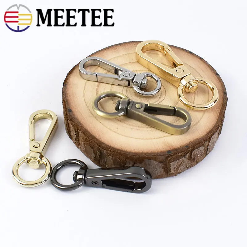 5/10/20Pcs Metal Lobster Clasp 8/10/13mm Keychain Swivel Hooks Webbing Strap Clips Buckle Bag Connector DIY Hardware Accessories