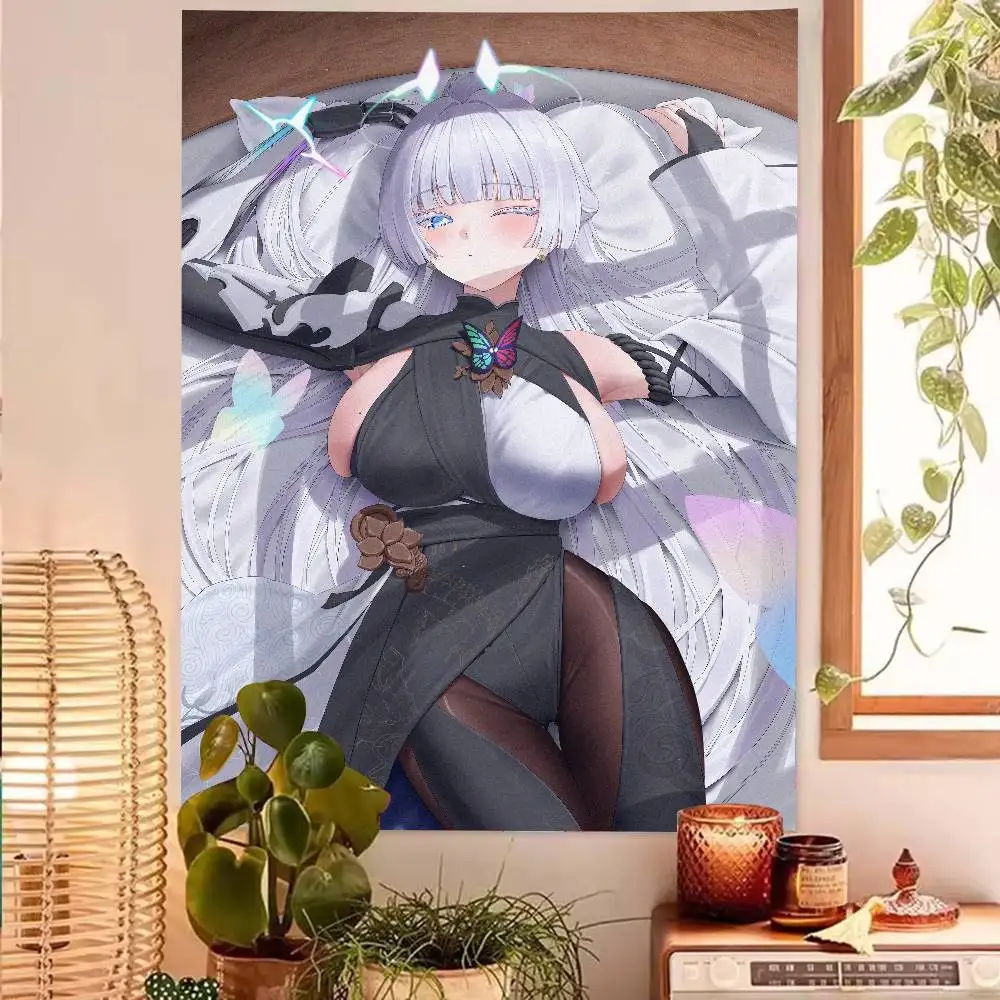 بارد الساخن Kawaii فتاة Nayuta نسيج الديكور غرفة نوم عنبر خلفية القماش عطلة المنزل حزب غرفة المعيشة نادي نسيج #4