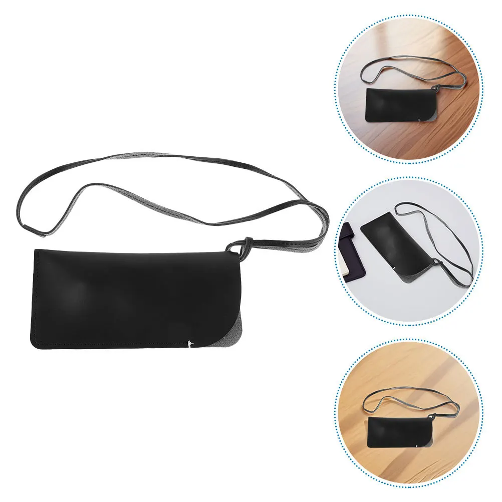 

2pcs Hanging Strap Glasses Pouch Portable Neck Design Scratch Resistant Drop Storage Bag For Travel Outdoor