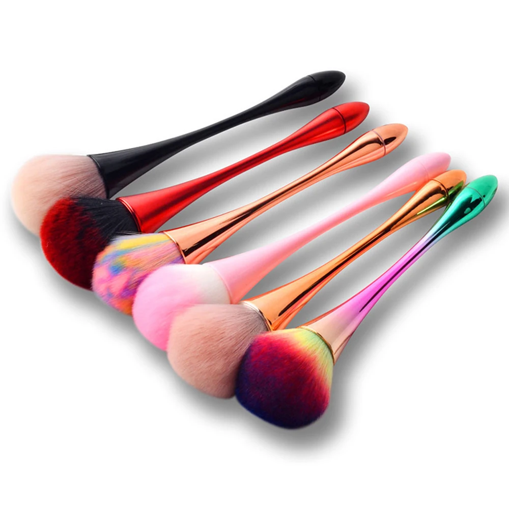 Soft Slender-Waist Nail Dust  Brush Dust Clean Nail Art Cleaner Remover Powder Brush Make Up Colorful Mnicure Pen Tools