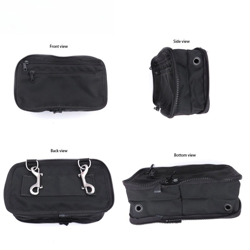 Technical Diving Back Flying Side Hanging BCD Storage Bag Storage Bag 1680D Nylon with 316 Double Head Hook