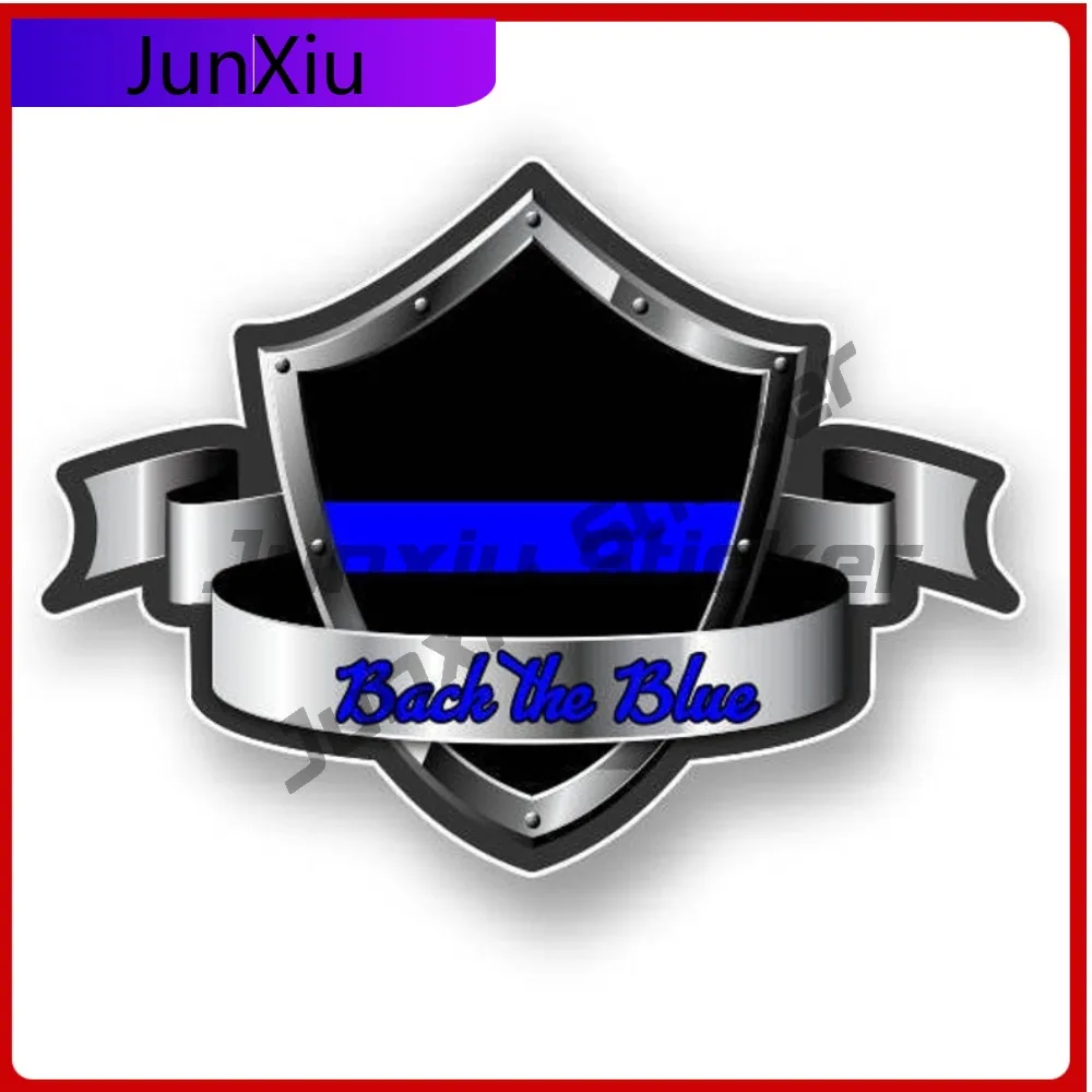 

Back The Blue Thin Blueline Shield Police Stickers Decoration Support Sticker For Car Truck Laptop Or Any Smooth Surface Moto