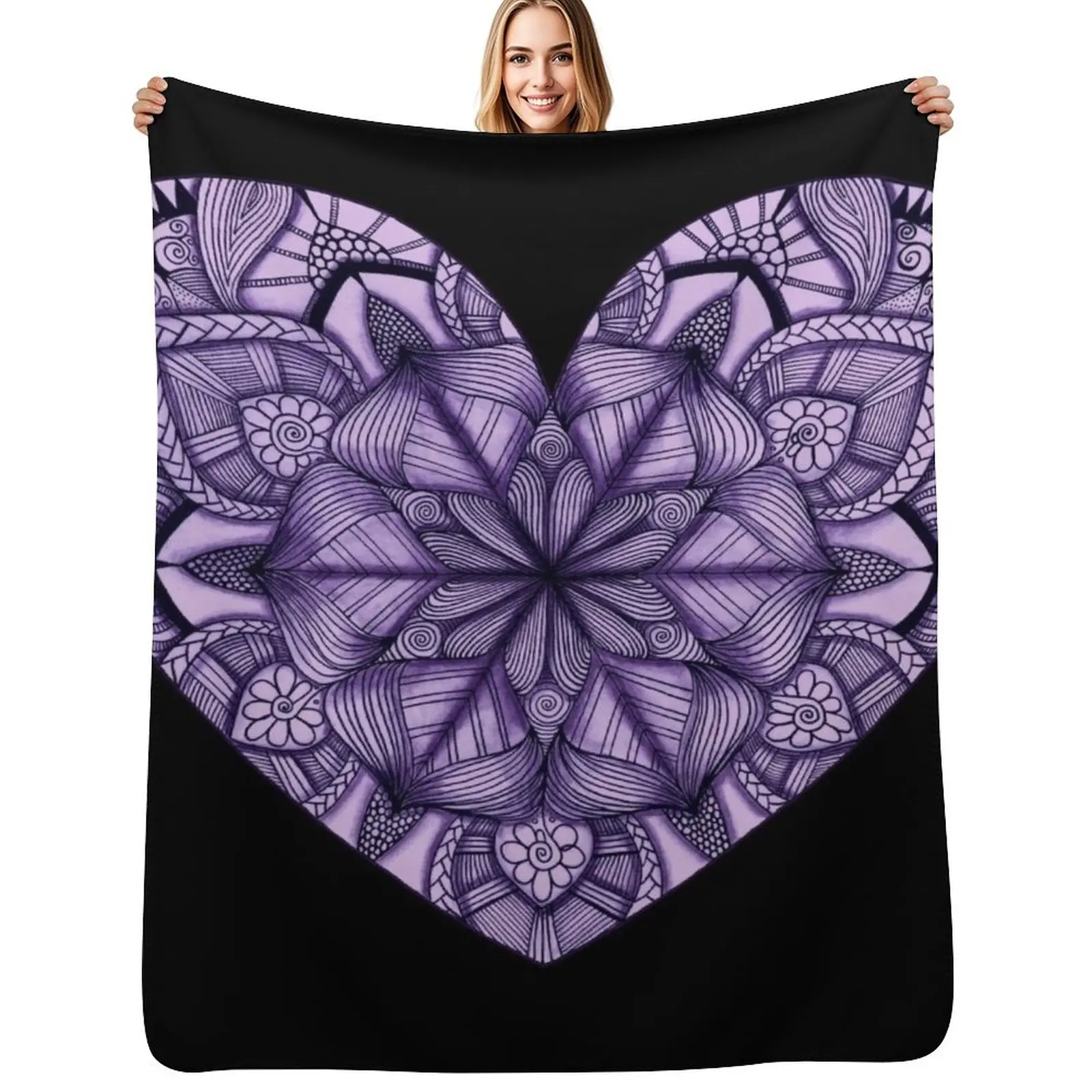 

Purple Heart Throw Blanket Soft Beds Luxury Designer Luxury Designers Blankets