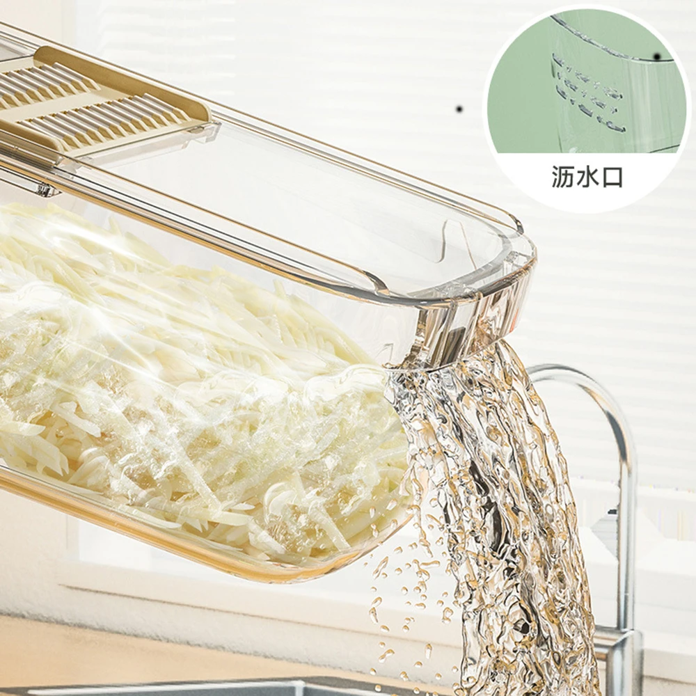 Multifunctional Six In One All Vegetable Kitchenware Garlic Slicer Potato Shredder Slicer Household Hand Scrubber