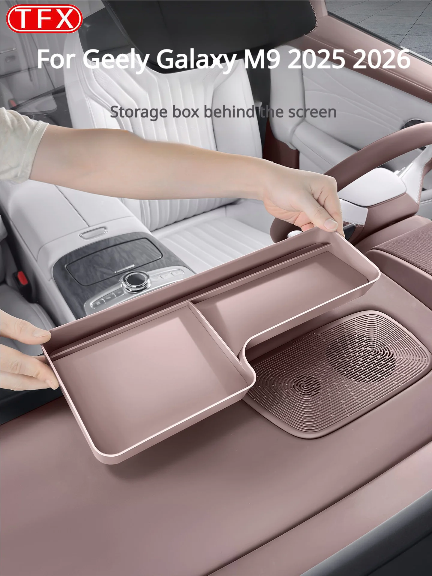 For Geely Galaxy M9 2025 2026 Car Styling Behind Screen Storage Box Dashboards Organizer Tray Interior Modification Accessories