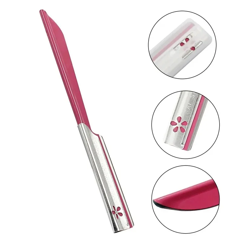 女性用眉毛脱毛器セット メイクアップ美容 眉毛脱毛スタイリングツール スチールブレード フェイシャルソワル剃刀トリマー