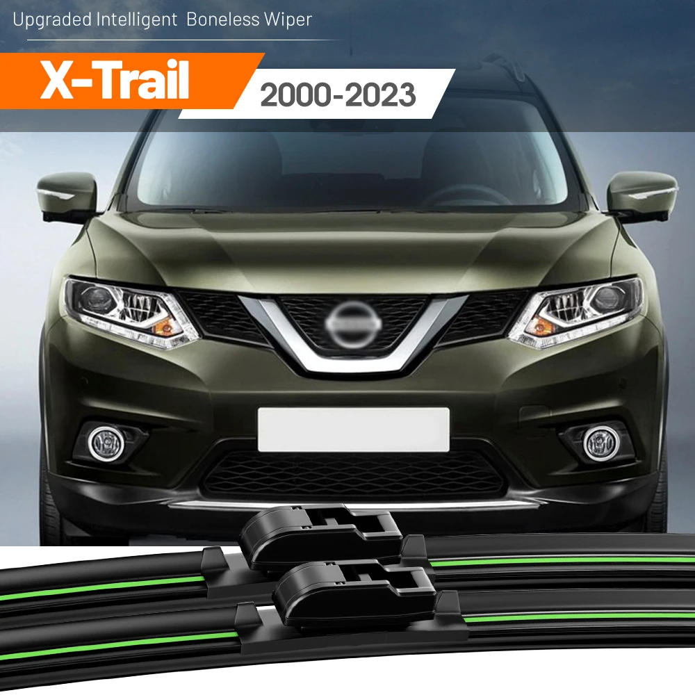 2x For Nissan X-Trail XTrail X Trail T30 T31 T32 T33 2000-2023 Front Windshield Wiper Blades 2016 2020 Windscreen Accessories