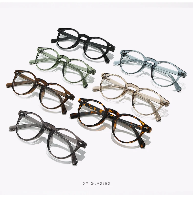 Retro-Klassiker im neuen Stil TR90-Brille mit rundem Rahmen – Must-Have-Streetwear-Accessoire für trendige Männer und Frauen – Detail 5