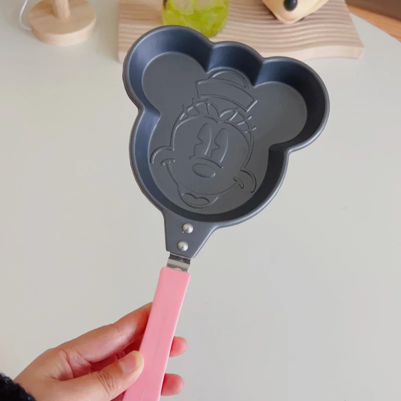 Disney Mickey Minnie Anime Cute Egg Pan Non-stick Retangle Frying Pan With Anti Scalding Handle Induction Gift