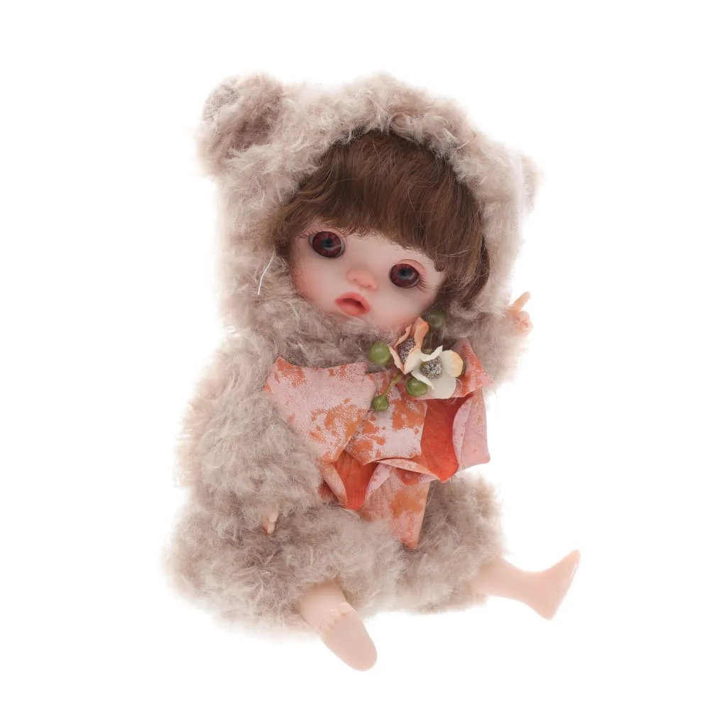 دمية دب ناعمة من كلوفراي بطول 10 بوصات، دمية واقعية تشبه المولود الجديد مع أطراف متحركة، دمية طفل حقيقية مع ملابس وألعاب كهدية