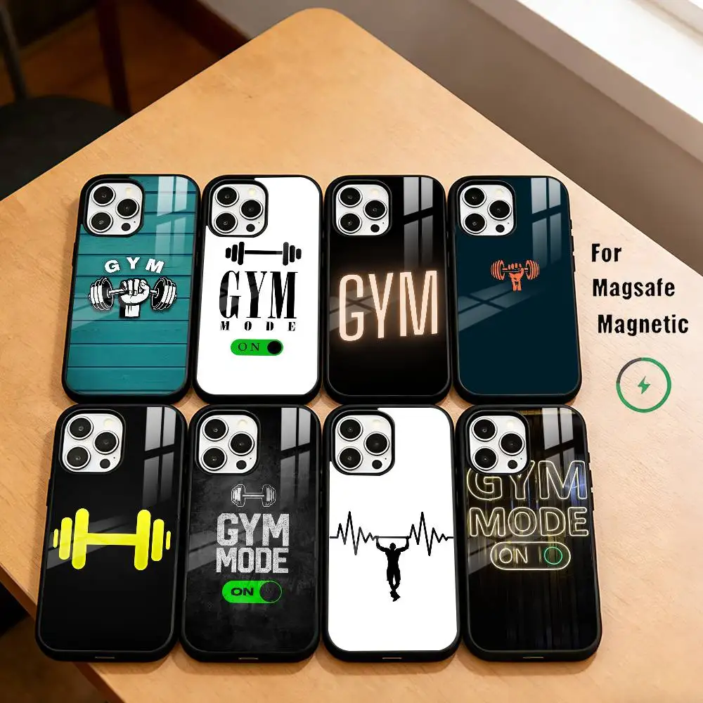 B-Bodybuilding G-Gym Fitness Phone Case For iPhone17,16,15,14,13,12,11 Plus,Pro Magnetic For Magsafe Wireless Charging