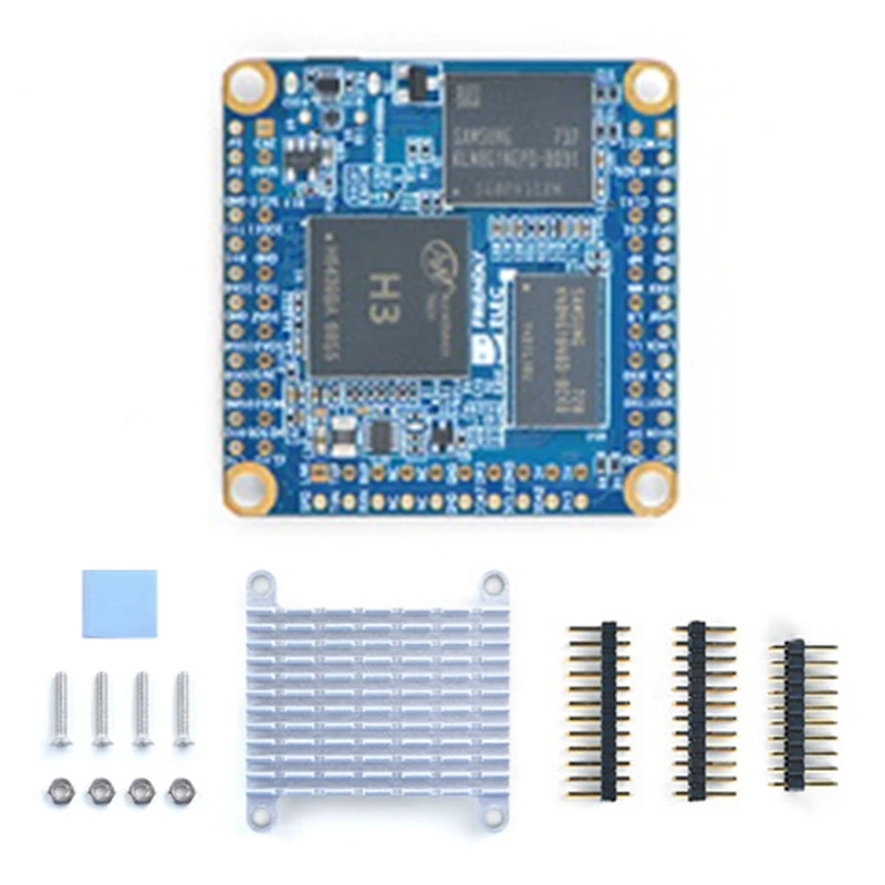 For Nanopi NEO Core 512M+8G Allwinner H3 Ultra-Small Core Board Quad-Core Cortex-A7 Iot Development With Heat Sink