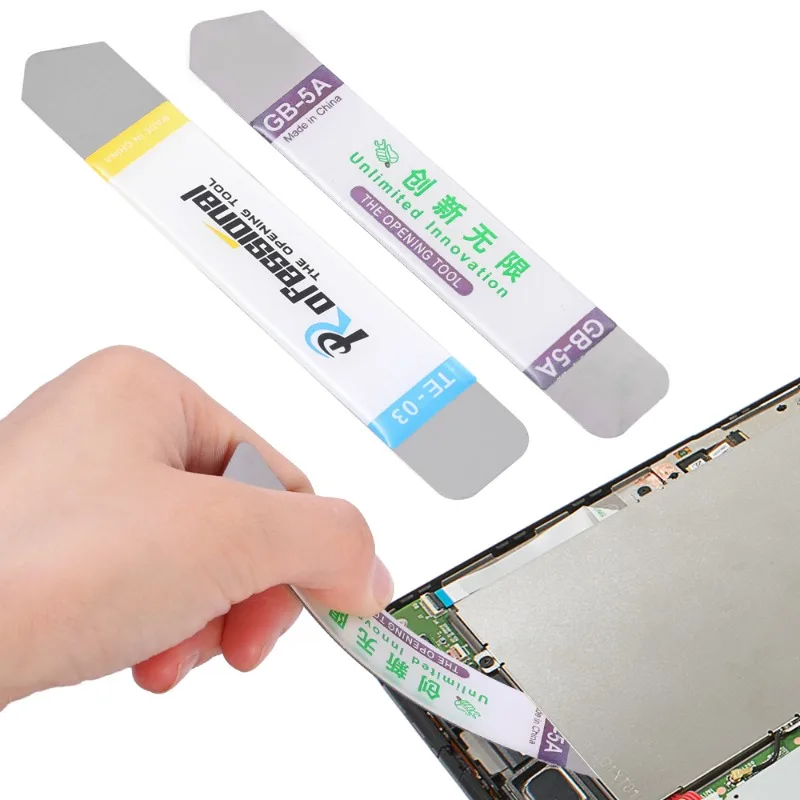 1-6PCS Stainless Steel Blade Soft Thin Pry Spudger Cell Phone Tablet Screen Battery Opening Tools for Samsung iPhone iPad Opener