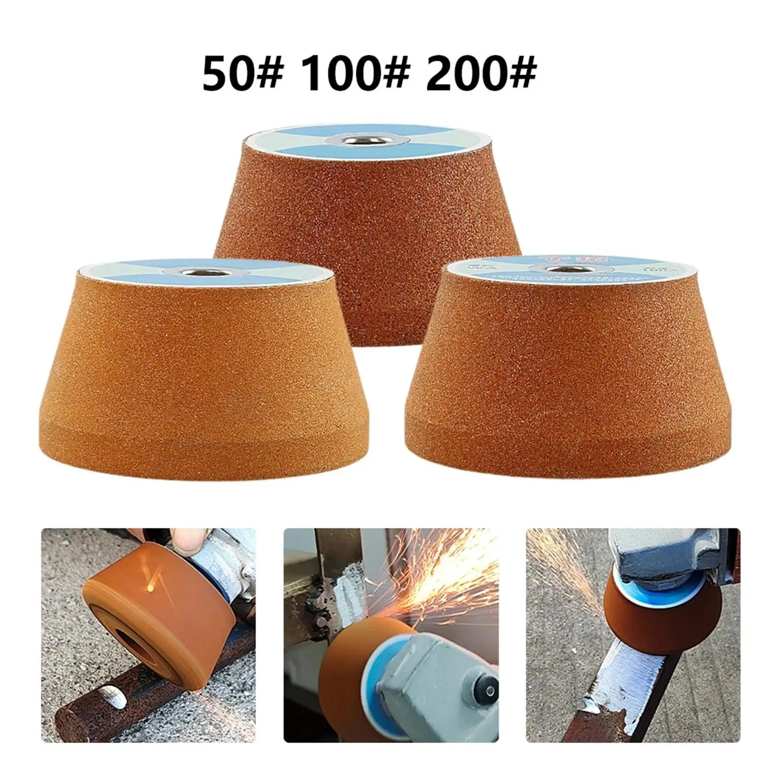 Copa de rueda de pulido, cabezal angular de corindón blanco, amoladora angular de rosca M10, cabezal de molienda de piedra para amoladora angular tipo 100