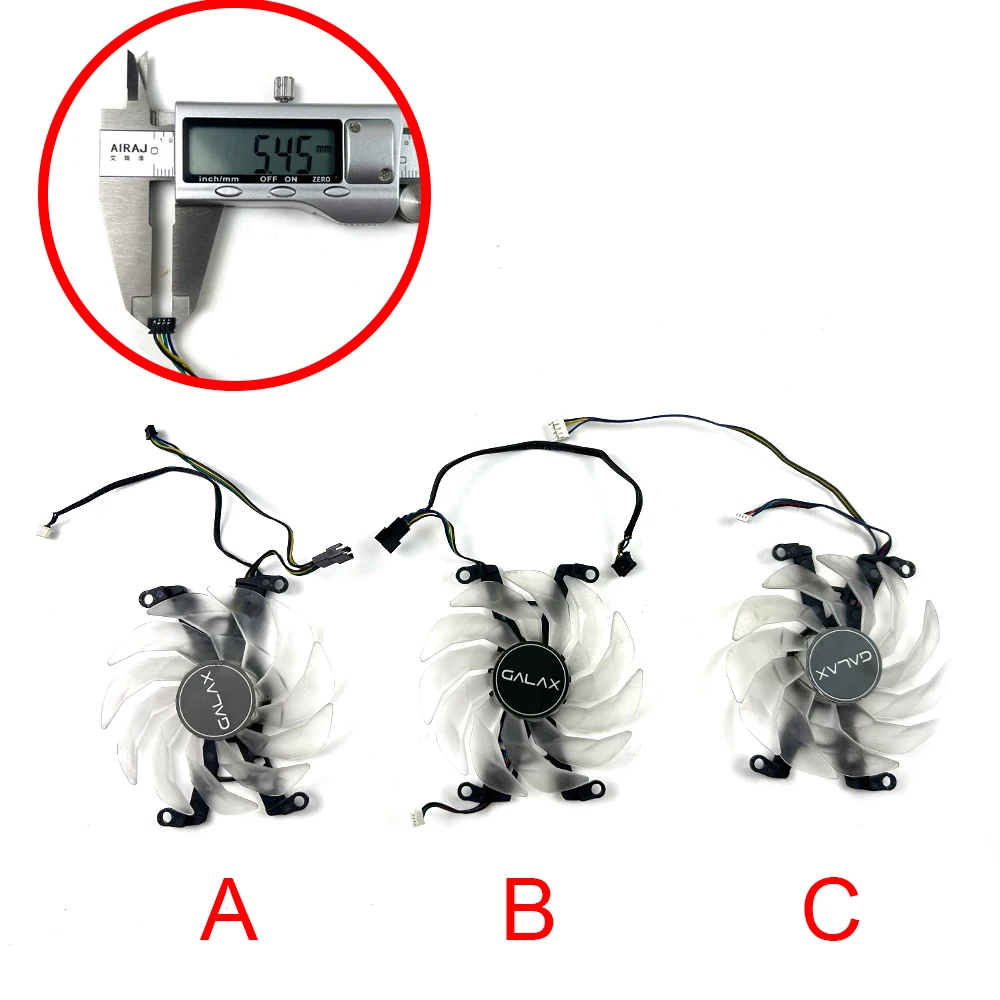 Lüfter 90 mm 4-polig für KFA2 GALAX GeForce RTX 3060 3070 3080 Ti SG (1-Klick-OC-Funktion) Grafikkarten-Kühlerlüfter