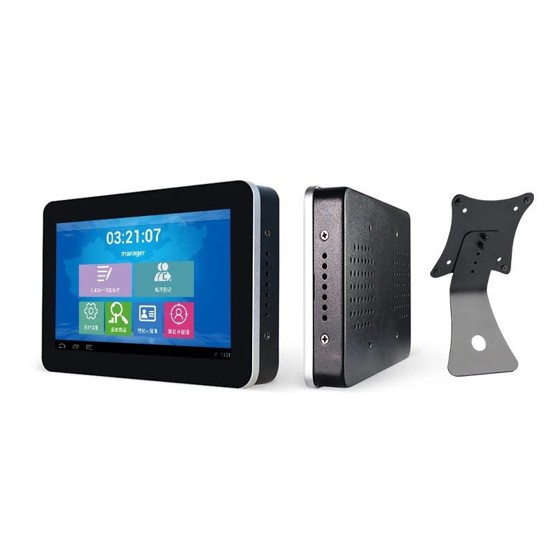 

7-дюймовый 1024*768 Android-планшетный ПК Android 7.1 10 точек емкостный сенсорный экран восьмиядерный VESA настенное крепление Wi-Fi 2 ГБ Usb