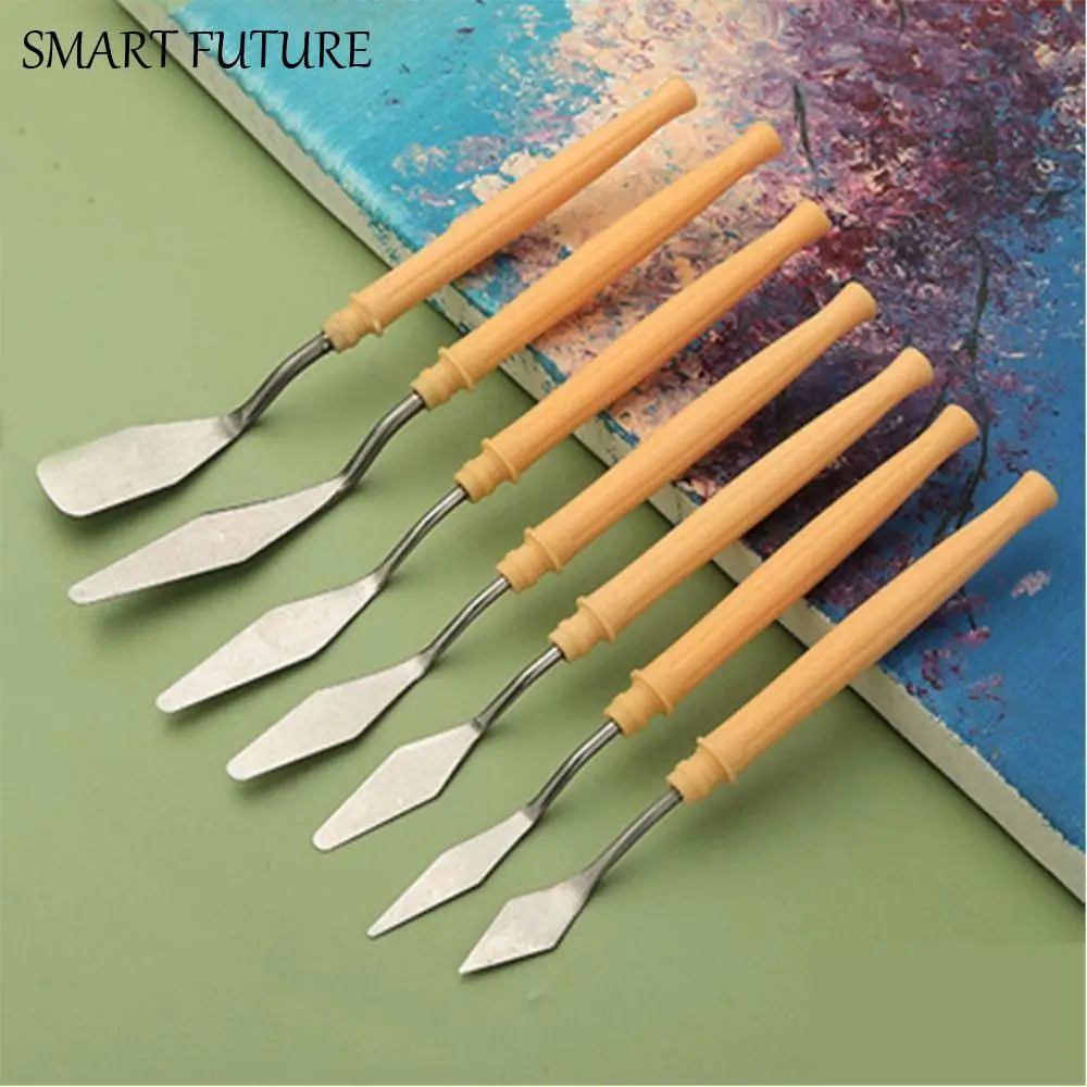 

High Quality Student Art Supplies Gouache Palette Art Painting Scraper Acrylic Oil Painting Scraper Set Oil Painting Stick