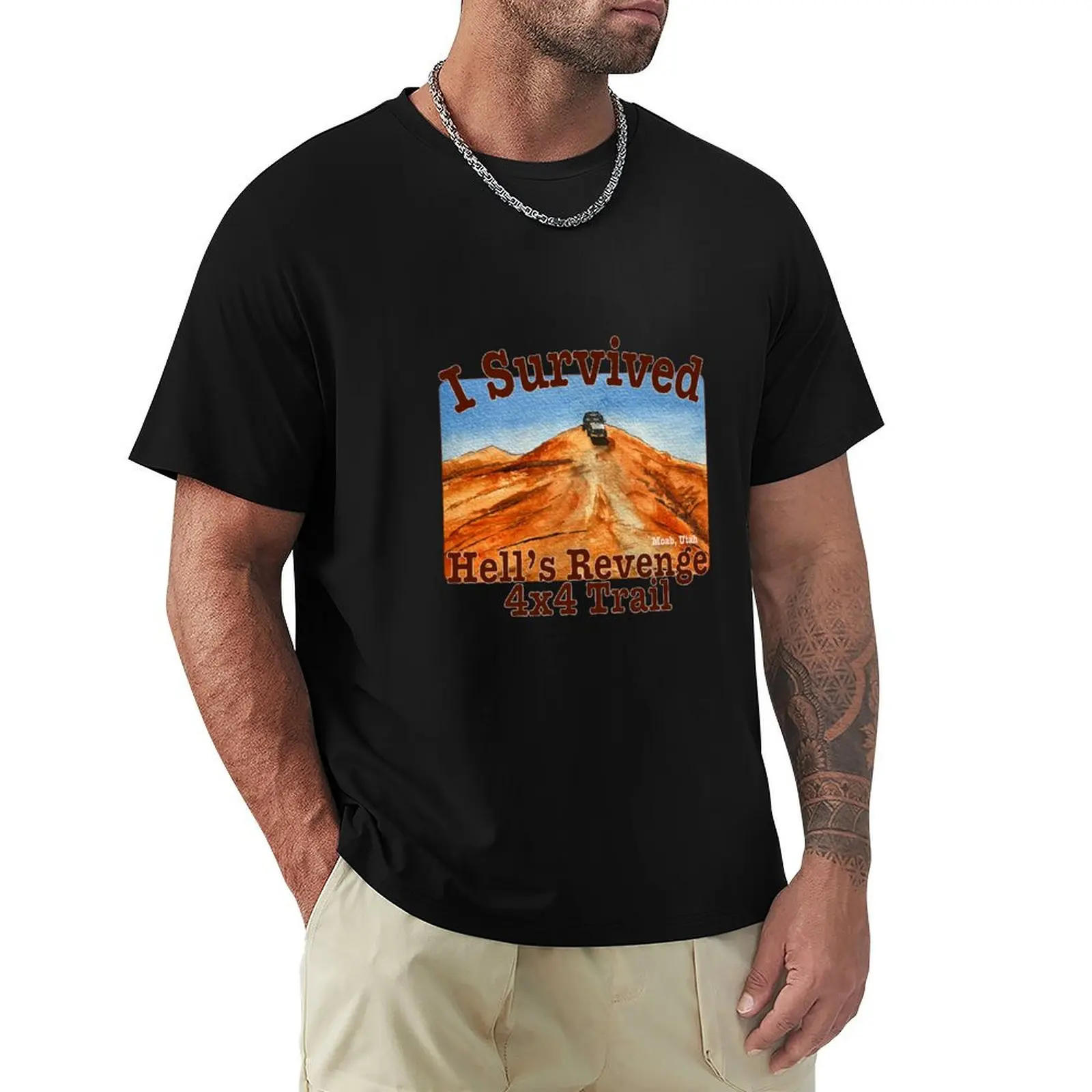 

I Survived Hell's Revenge Trail, Utah T-Shirt Anti-Perspiration Workout Top