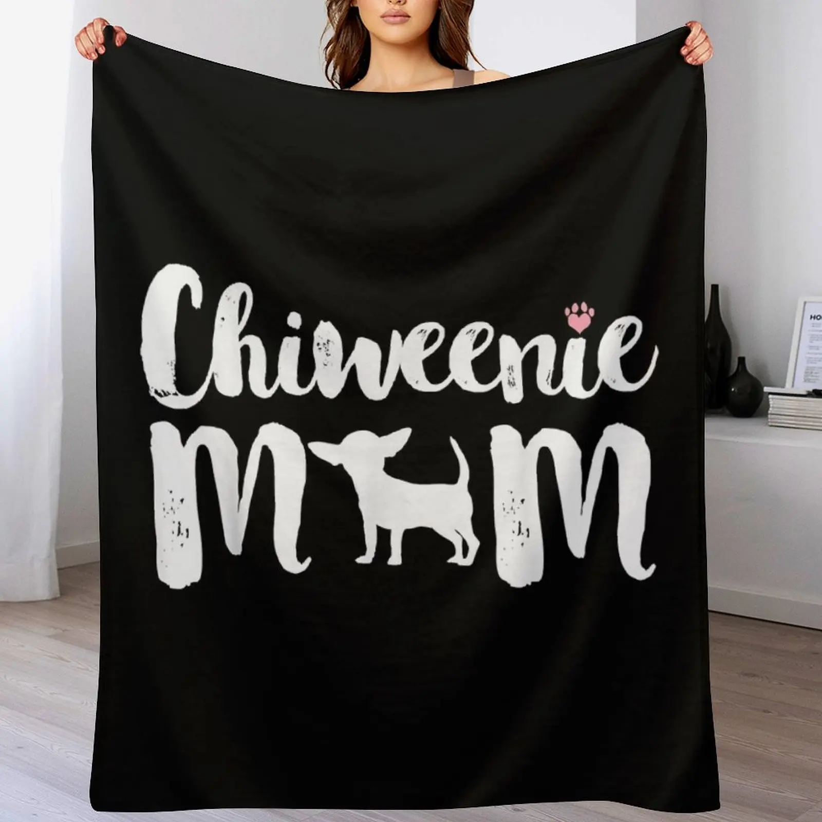 Chiweenie Mom Chiweenie Owners Love Mothers Day Gift Throw Blanket blankets ands Extra Large Throw Soft Blankets