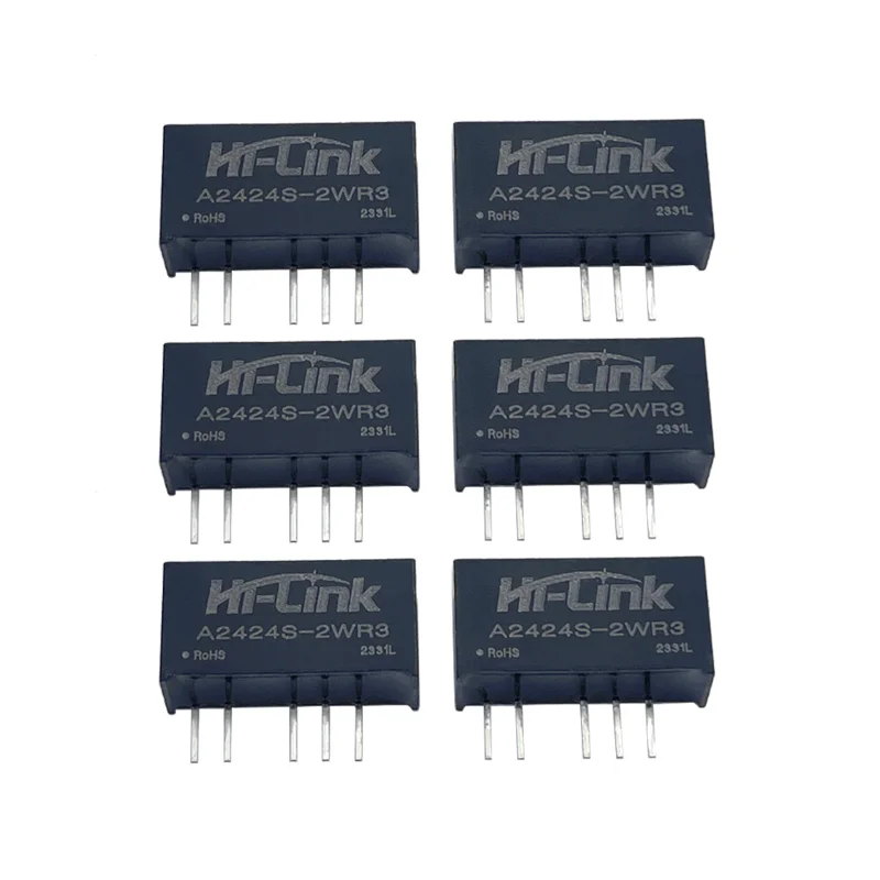 Módulo de Alimentação Inteligente, Hi-Link, PCB, DCDC, 2W, 200mA Conversor de Saída, DC 24V a 2W, 24V, Saída Dupla, 10Pcs Lot, A2424S-2WR3