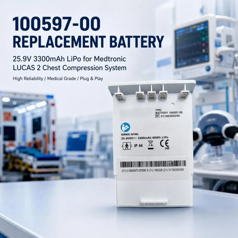25.9V 3300mAh Lithium Polymer Replacement Battery 100597-00 Compatible with Medtronic LUCAS 2 CPR Chest Compression System