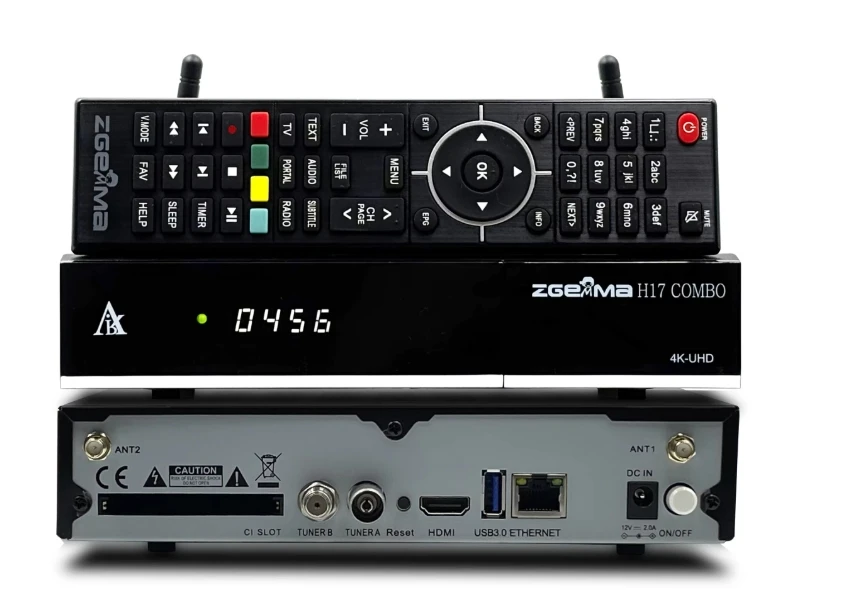 [Genuine] Newest ZGEMMA H17 COMBO Best Dual-mode Satellite TV Receiver DVB S2X+DVB T2/C 4K UHD-2160P Equipped with Enigma2 Linux