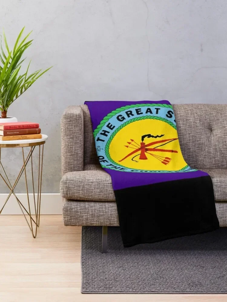 Choctaw nation flag Throw Blanket warm for winter Furrys Tourist Blankets