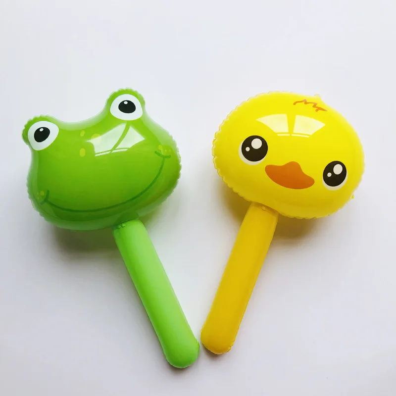 1Pc/6Pc Cute Cartoon Kids Funny Blowing Animals Inflatable Toy Vent Balls Antistress Hand Balloo Frog Sticks Kid Doll Accessory