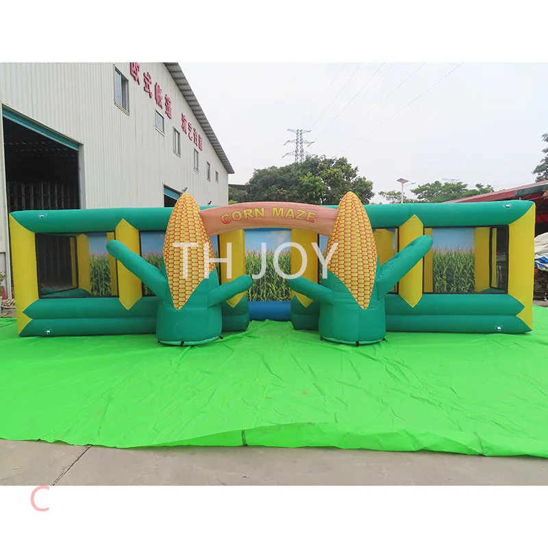 8x8m gigante gonfiabile Halloween huanted house mais farm labirinto gonfiabile labirinto arena laser tag giochi con ventilatore