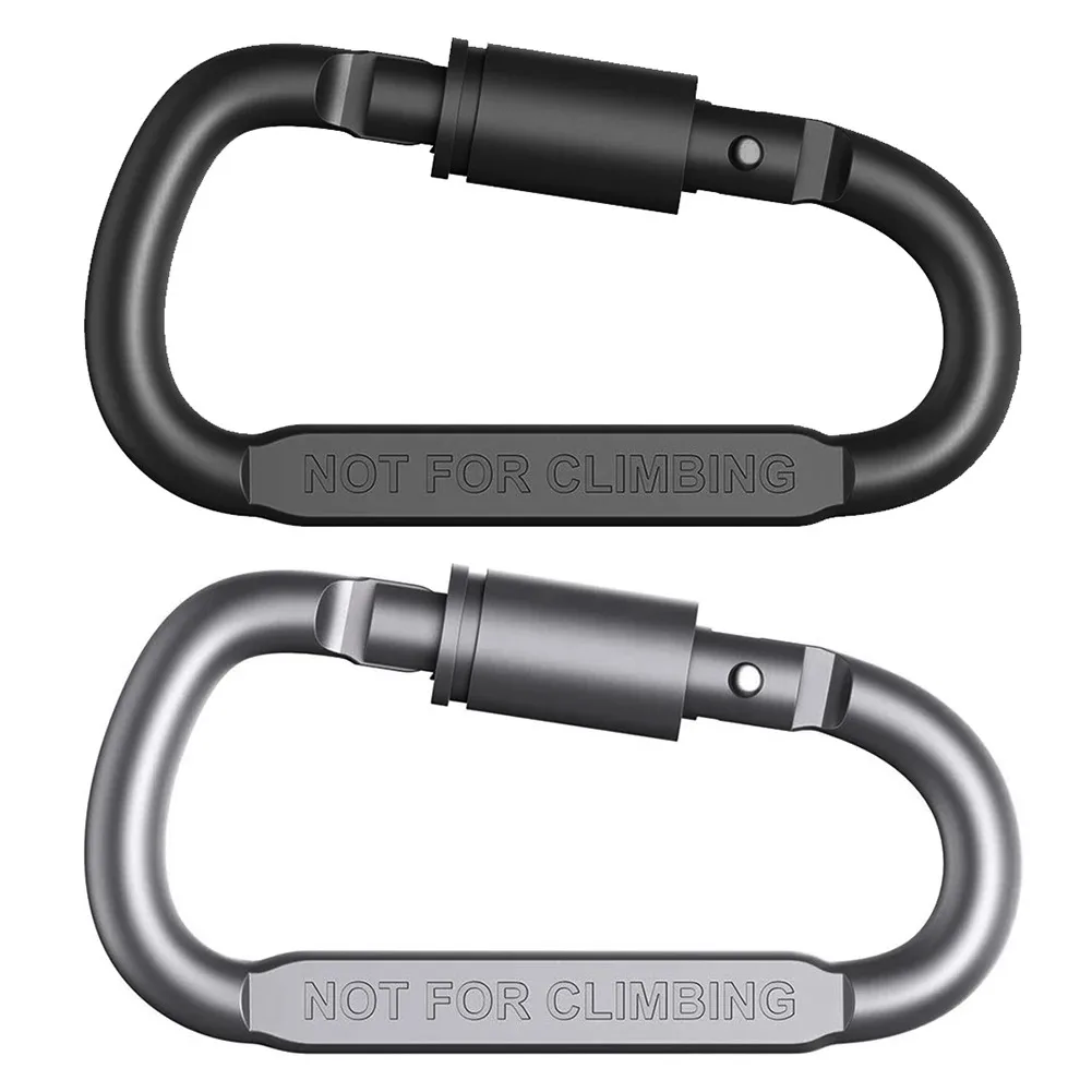 Carabiner Set 2Pcs Camping Survival Daily Keychain Key Chain Tactical Alloy Aluminum Caribiner Hook Outdoor Karabiners Clip