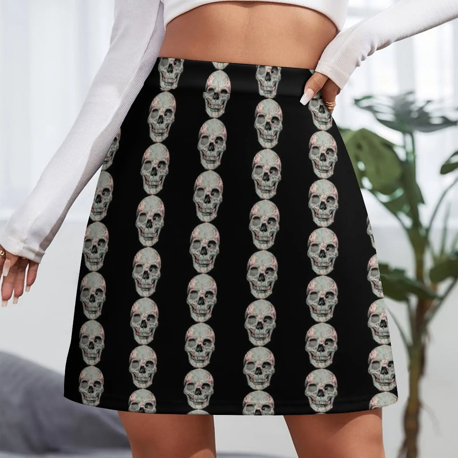 Victorian skull Mini Skirt Women's skirt korean ladies summer