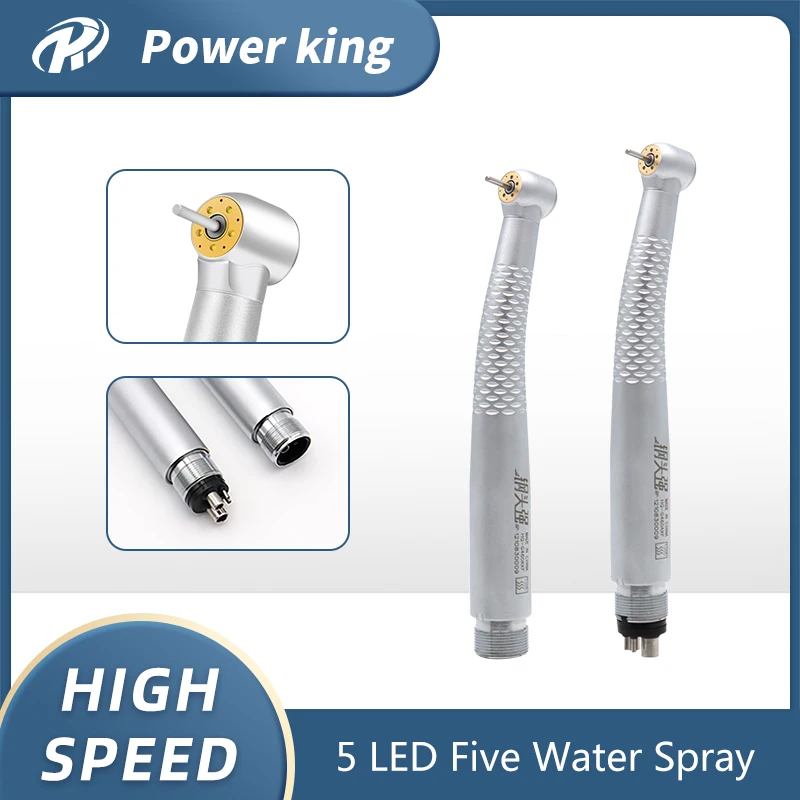 5 LED Dental Handpiece 5 Water Spray E Generator Cartirdge Rotor with Light High Rotation Speed Pen Push Button Turbine NSK Type