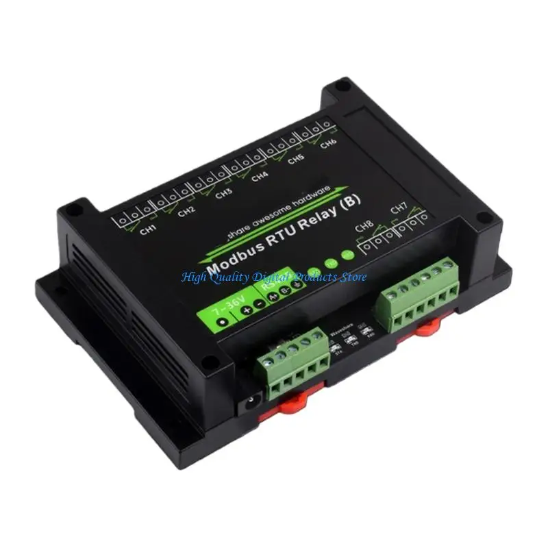 

U2JE 8 Channel Modbus RTU Relays Module Featuring LED Indicators For RealTime Monitoring