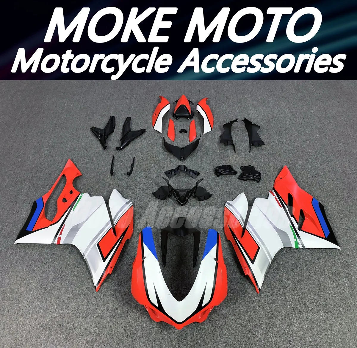 

Moke moto Fairings Kit Fit For Panigale 959 1299 2015 2016 2017 2018 Bodywork Set High Quality Injection Orange Red/white New