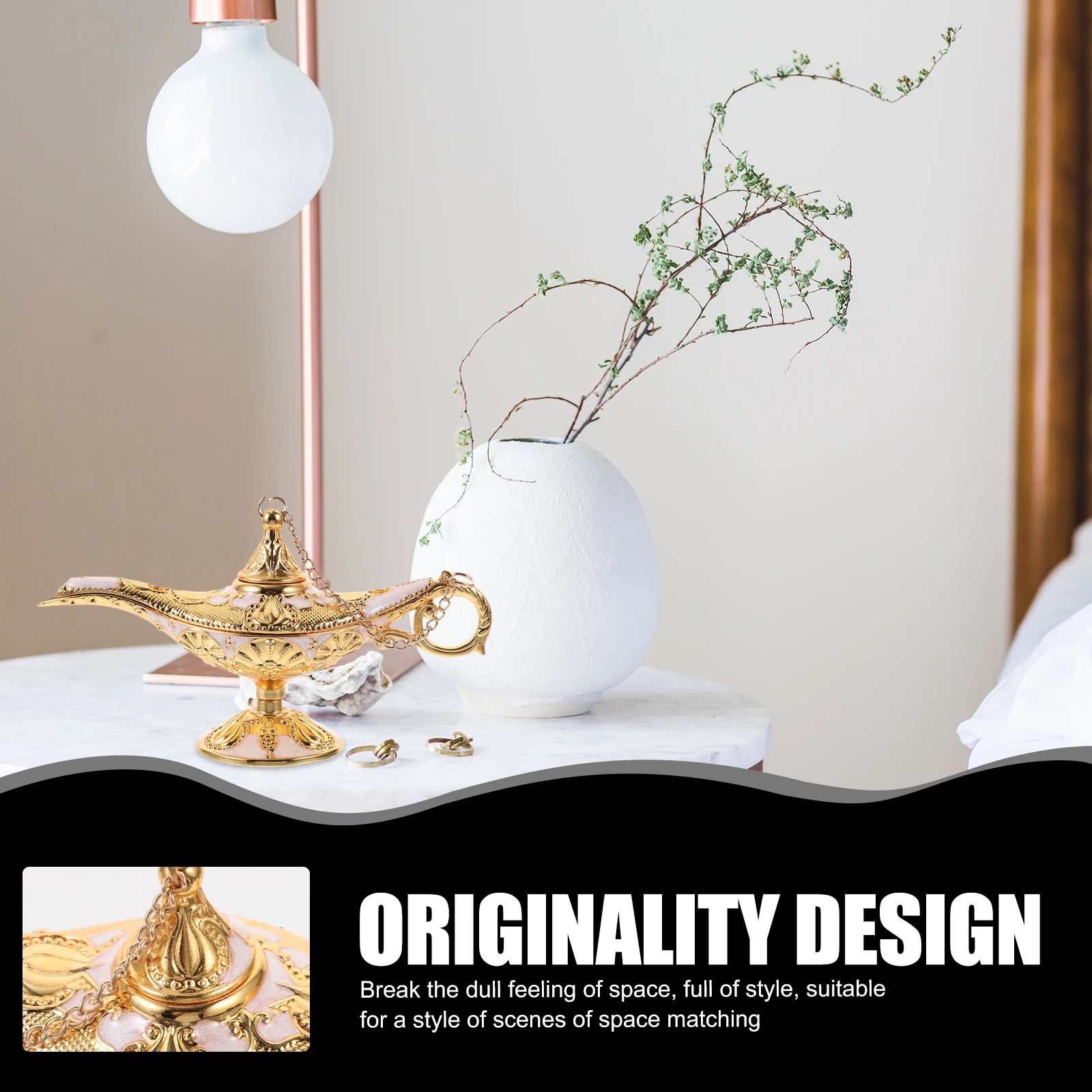 

Vintage Ornament Metal Carved Desktop Decor For Home Party Wedding Arab Night Theme Gift