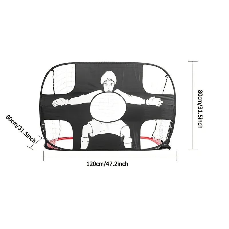2-in-1 faltbares Fußballtor, tragbares Fußballtornetz, Dual-Purpose-Design für Fußballtraining im Freien, Multifunktions-Trainingsnetz